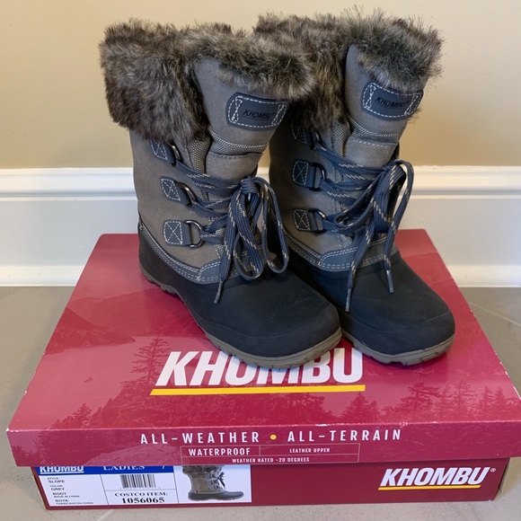 Khombu Slope Waterproof Winter Boots Details about Khombu Womens Slope All Terrain Snow Boots New Without Box (Black, 7)